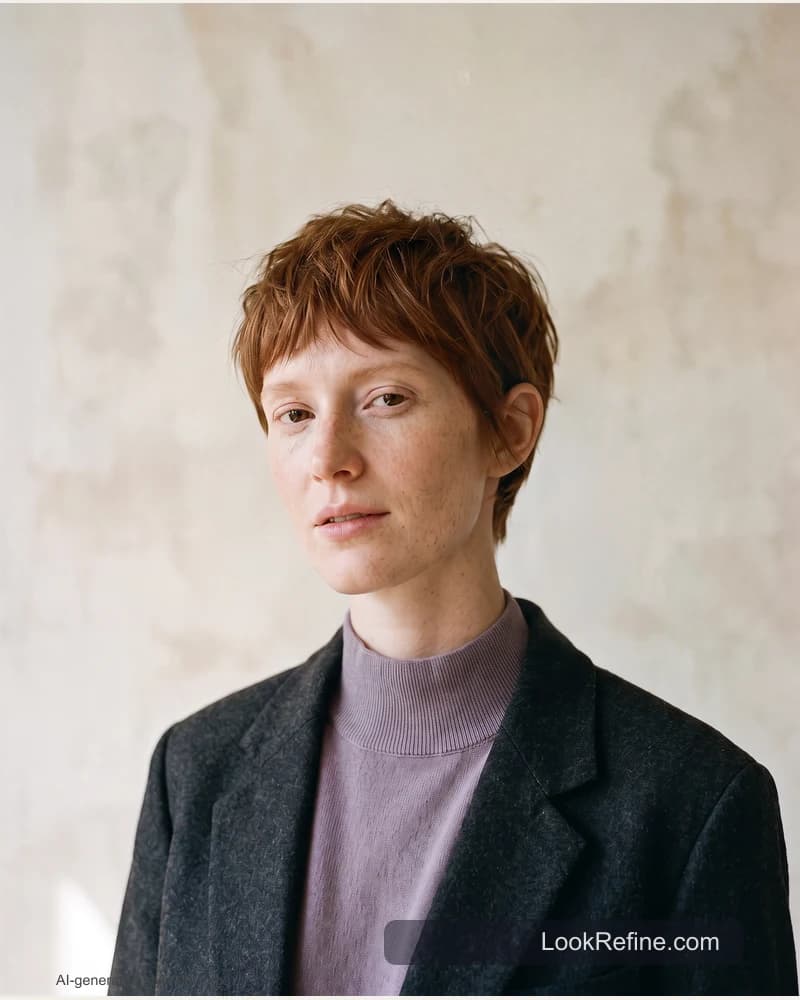 Fictional adult model: haircut ideas, textured styling concept