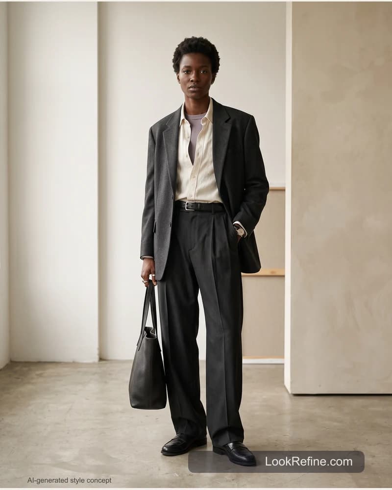 Fictional adult model: outfit ideas, identity styling concept