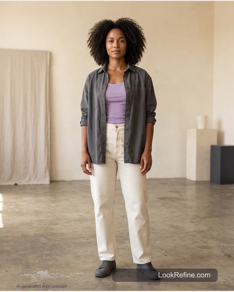 Fictional adult model: ai personal stylist, identity styling concept