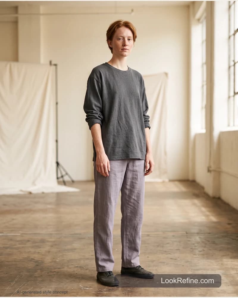 Fictional adult model: date night outfit, identity styling concept