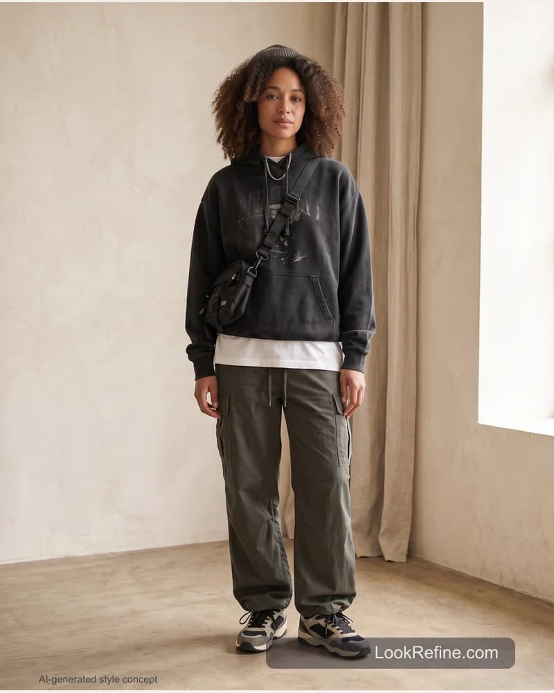 Fictional adult model: find my aesthetic, street styling concept