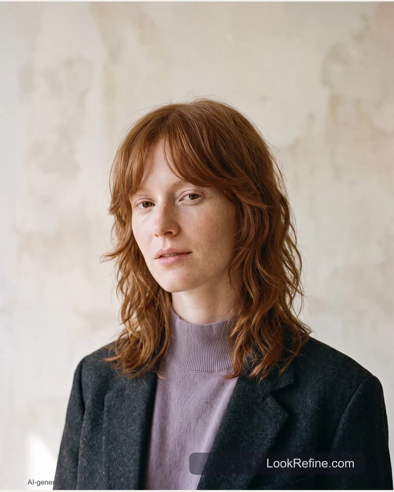 Fictional adult model: haircut ideas, fringe styling concept
