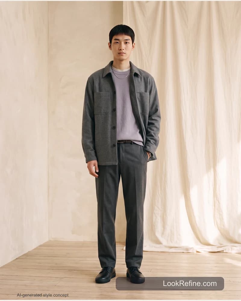 Fictional adult model: how to dress better, layer styling concept