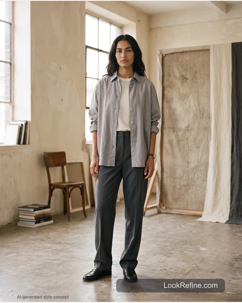 Fictional adult model: mens style tips, minimal styling concept